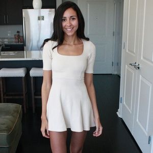 Pins & Needles White Mini Textured Dress